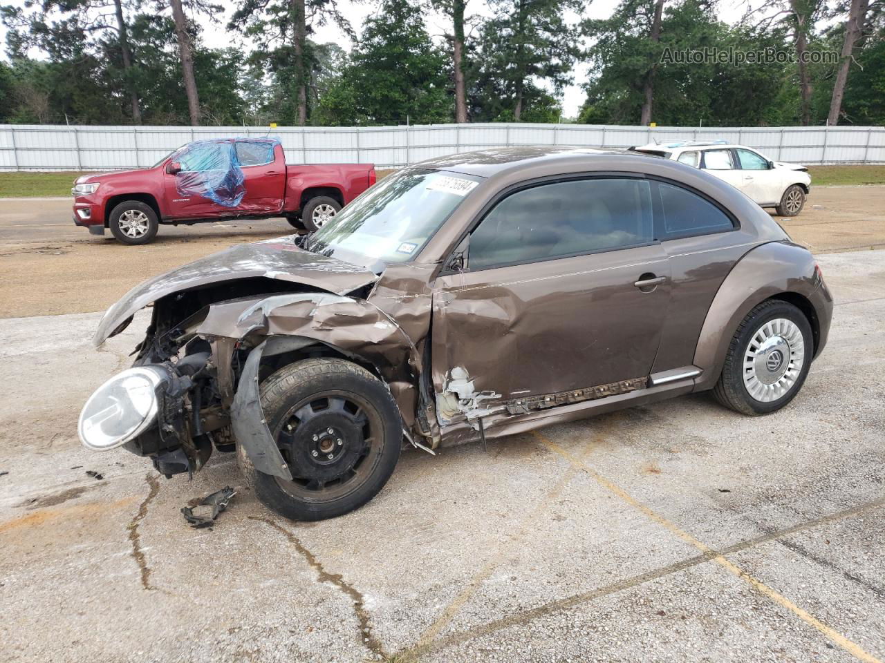 2014 Volkswagen Beetle  Tan vin: 3VWJ07AT0EM662491