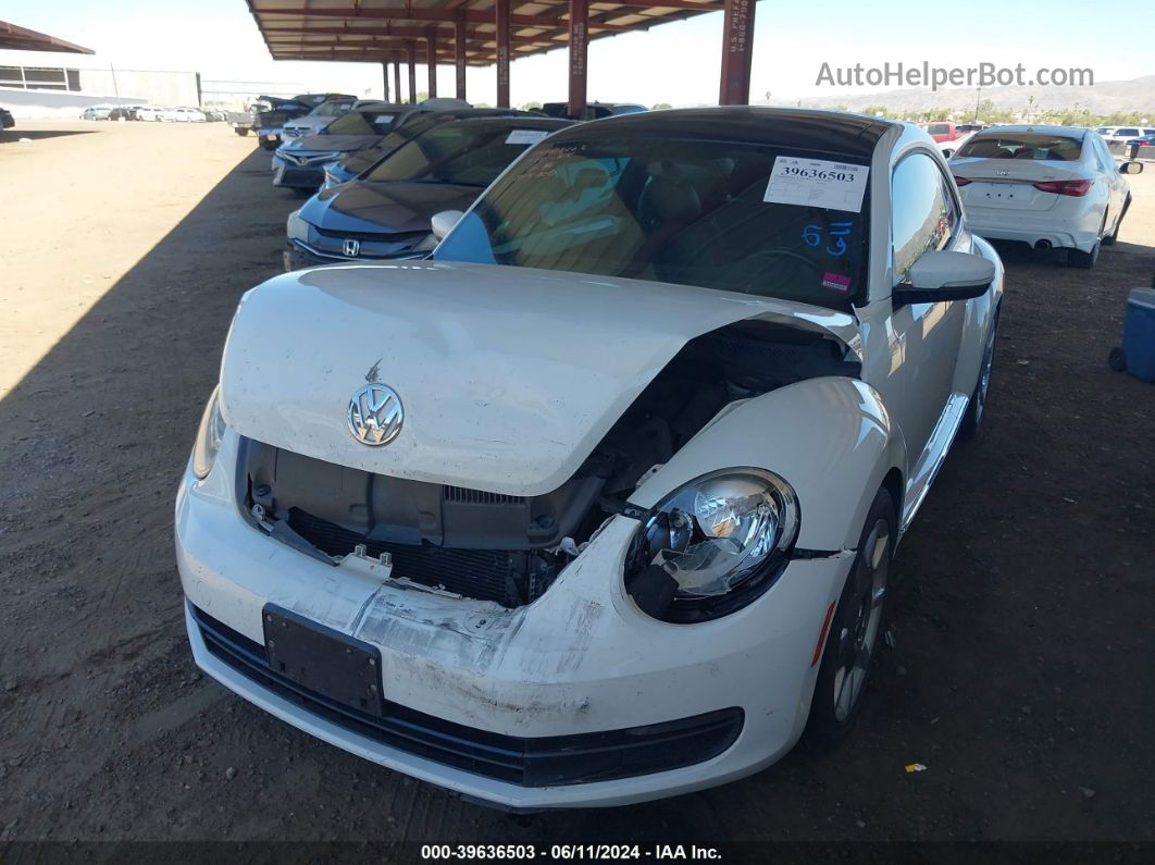 2014 Volkswagen Beetle 1.8t White vin: 3VWJ07AT3EM633468