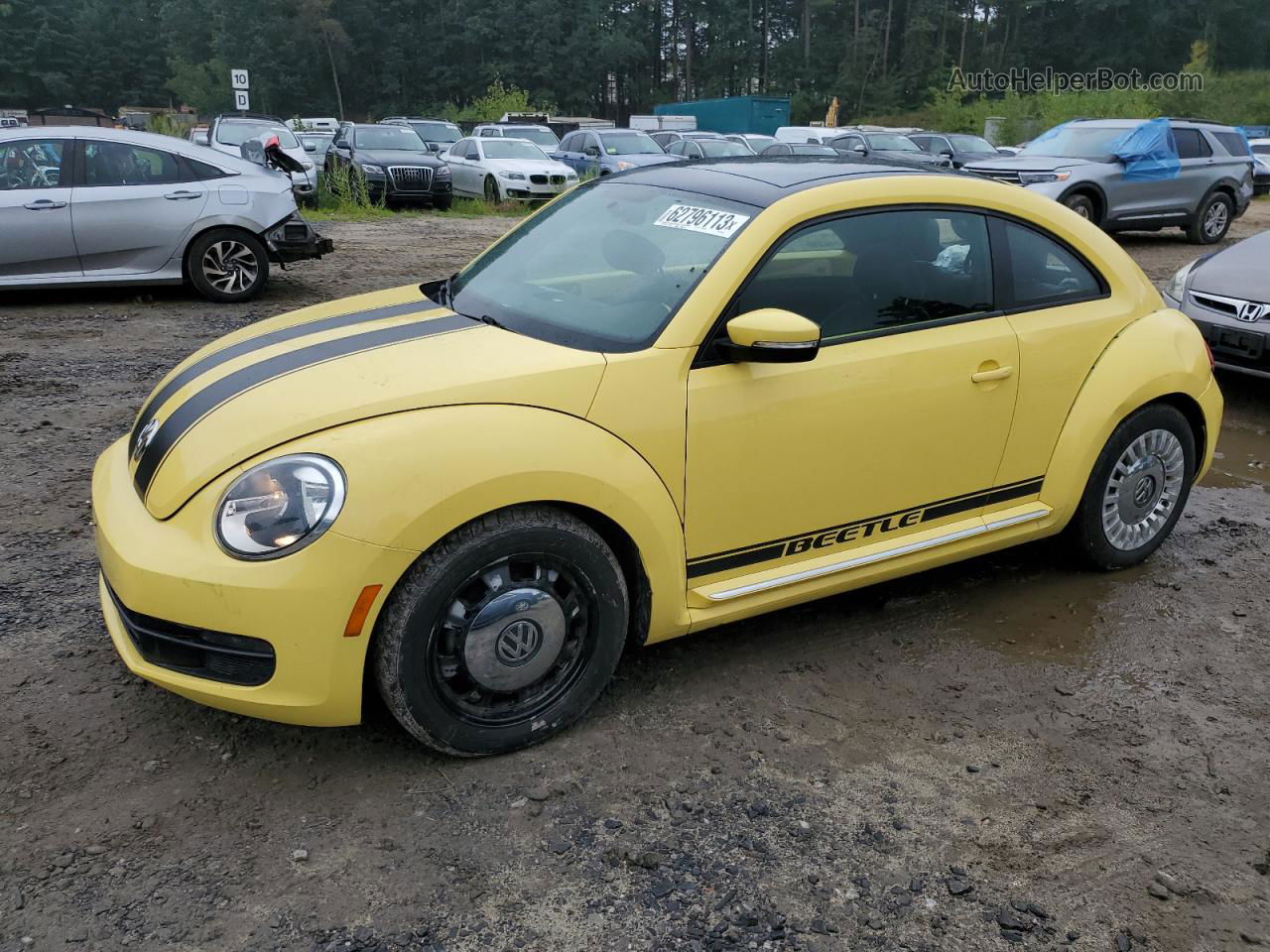 2014 Volkswagen Beetle  Желтый vin: 3VWJ07AT4EM662123