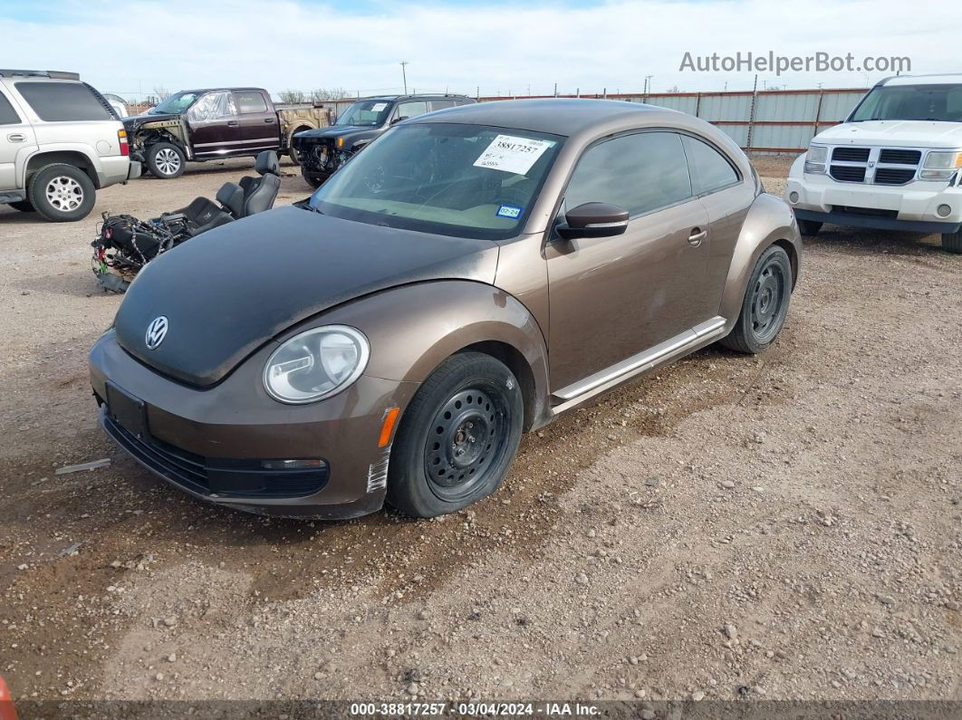 2014 Volkswagen Beetle 1.8t Brown vin: 3VWJ07AT4EM665460