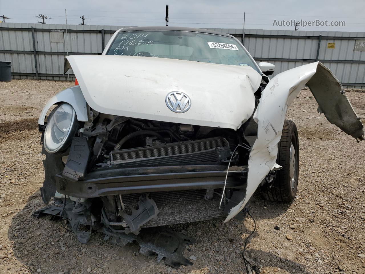 2014 Volkswagen Beetle  White vin: 3VWJ07AT5EM660655