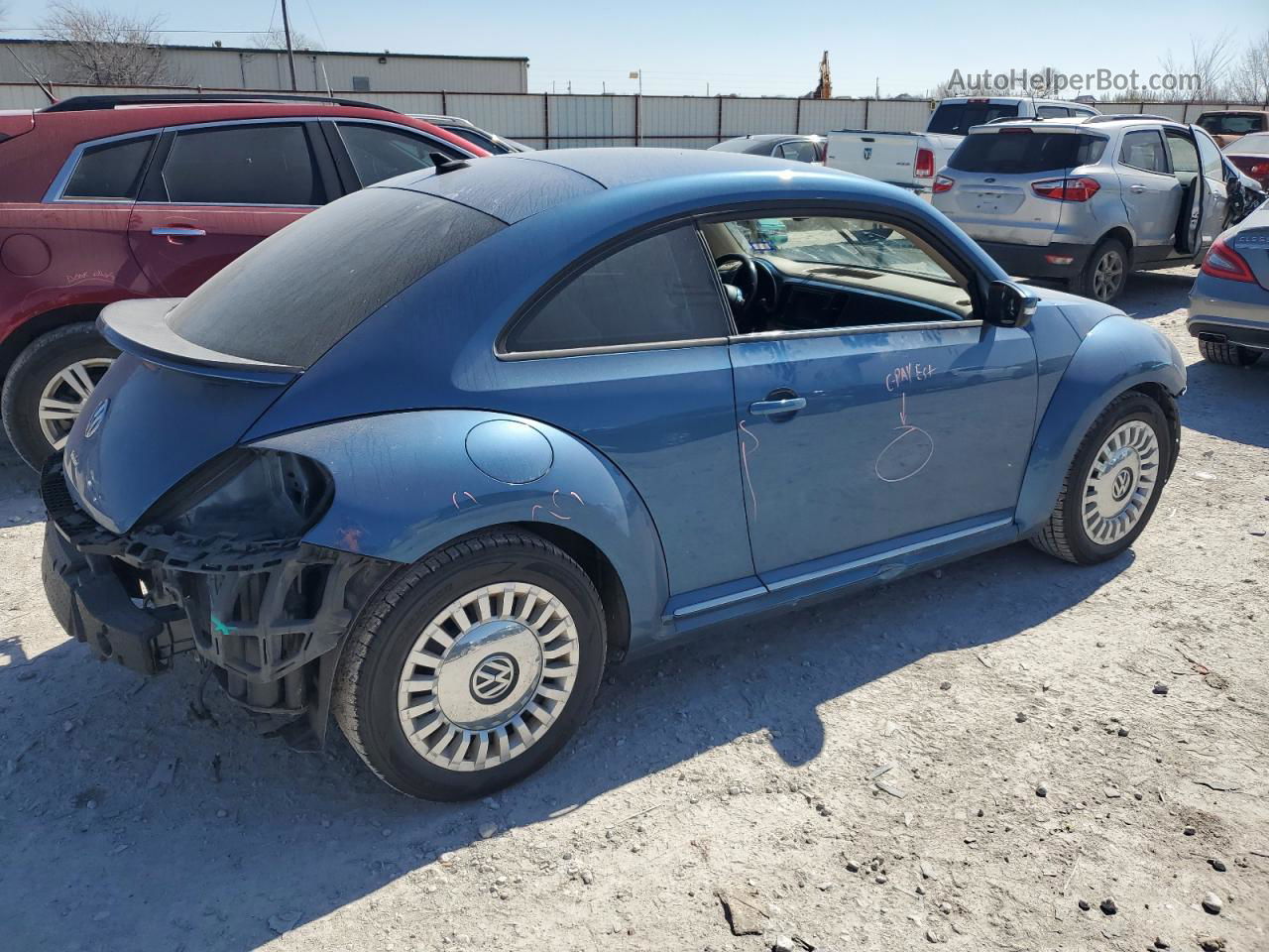 2016 Volkswagen Beetle Se Blue vin: 3VWJ07AT6GM618739