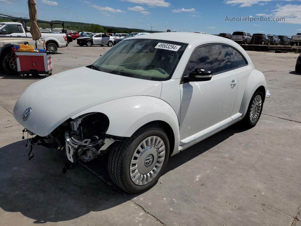 2014 Volkswagen Beetle  White vin: 3VWJ07AT9EM663784