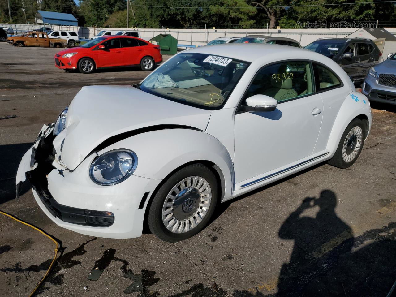 2016 Volkswagen Beetle Se White vin: 3VWJ17AT0GM604526