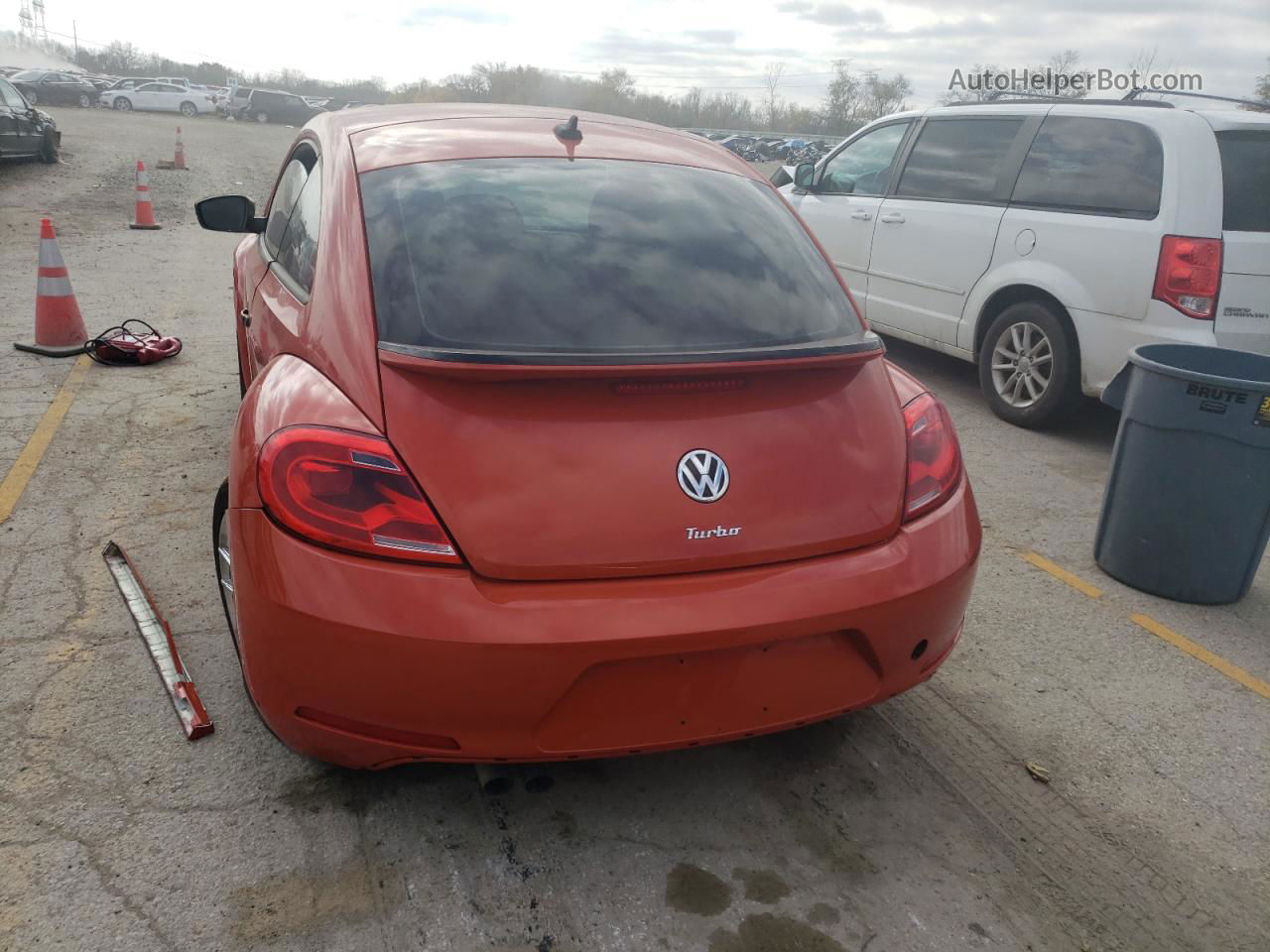 2016 Volkswagen Beetle Se Orange vin: 3VWJ17AT0GM636084