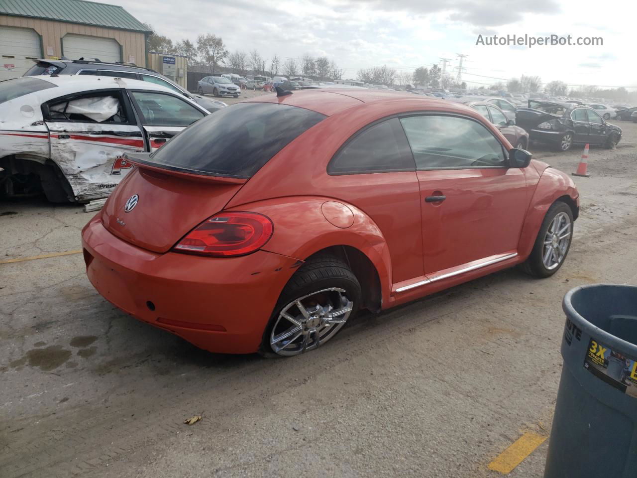 2016 Volkswagen Beetle Se Orange vin: 3VWJ17AT0GM636084