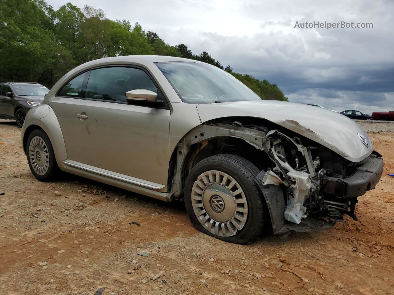 2016 Volkswagen Beetle Se Beige vin: 3VWJ17AT2GM604351