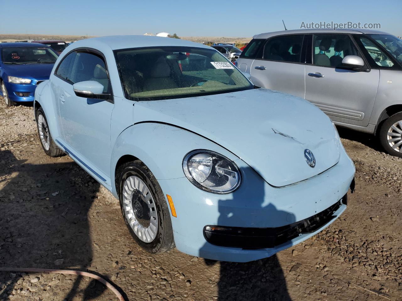 2014 Volkswagen Beetle  Blue vin: 3VWJ17AT4EM637624