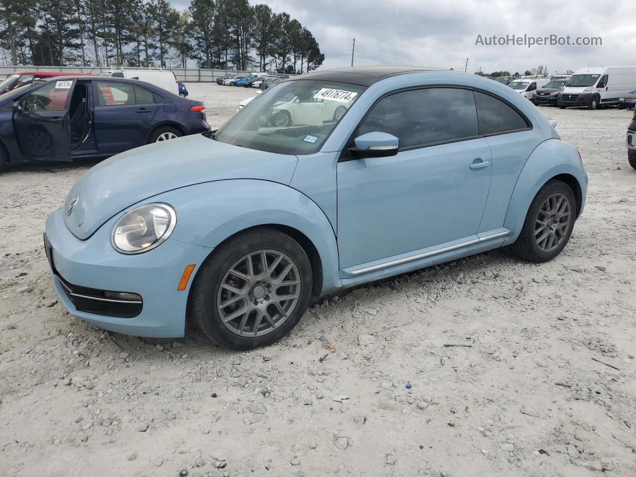 2014 Volkswagen Beetle  Blue vin: 3VWJ17AT4EM646517