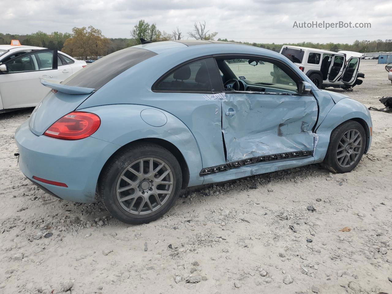 2014 Volkswagen Beetle  Синий vin: 3VWJ17AT4EM646517