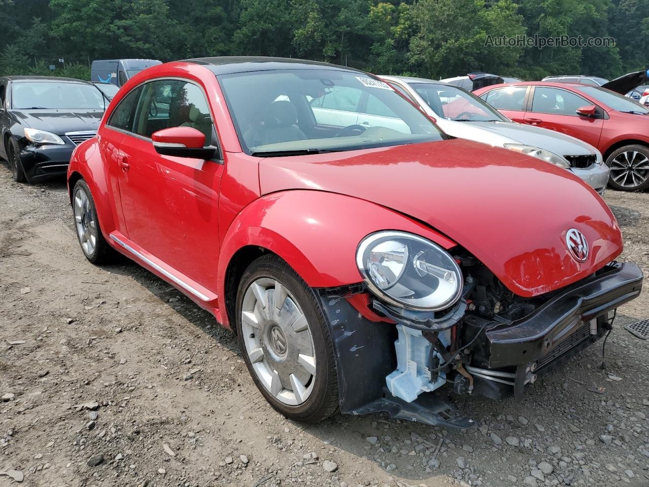 2016 Volkswagen Beetle Se Red vin: 3VWJ17AT4GM632166