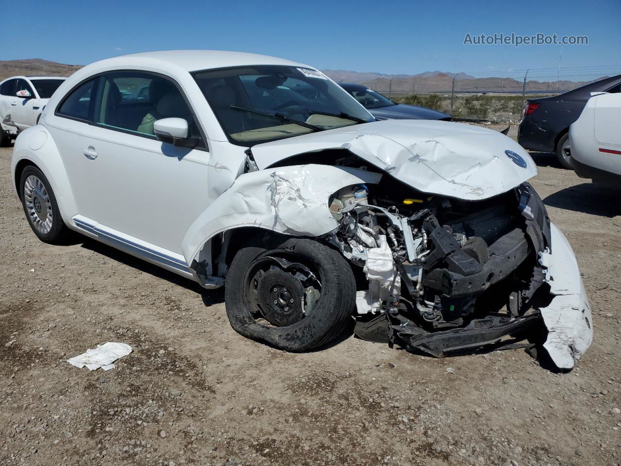 2016 Volkswagen Beetle Se White vin: 3VWJ17AT7GM600988