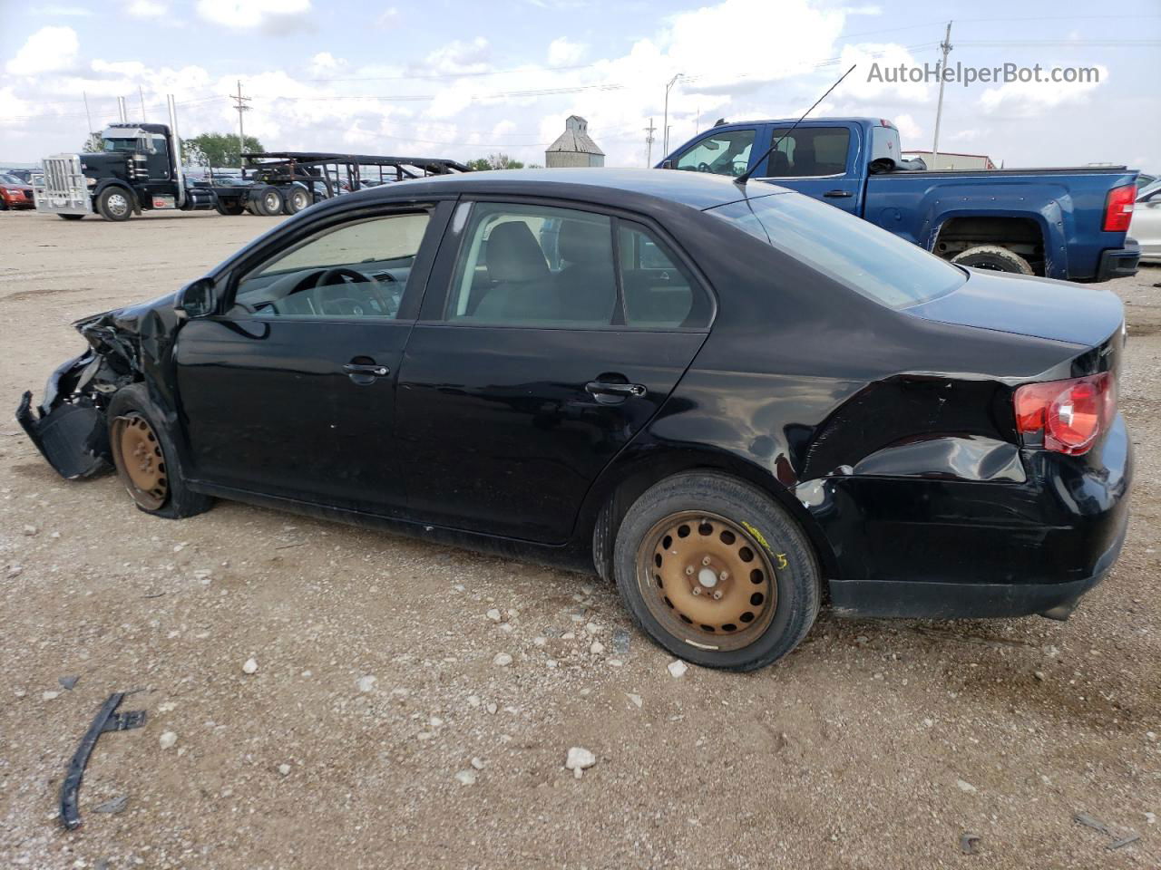 2009 Volkswagen Jetta S Black vin: 3VWJM71K09M169041