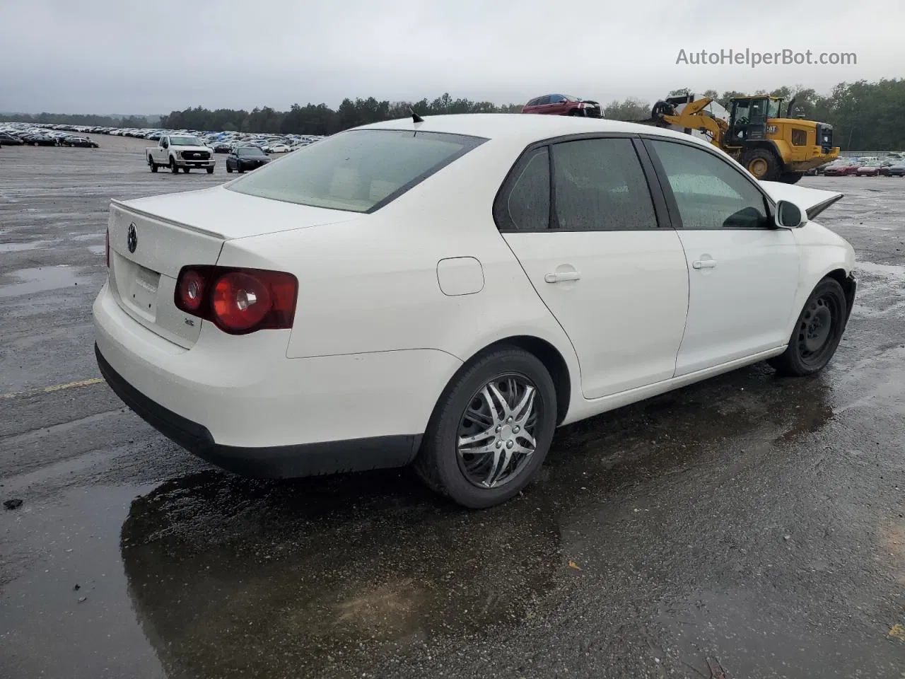 2009 Volkswagen Jetta S White vin: 3VWJM71K19M055985