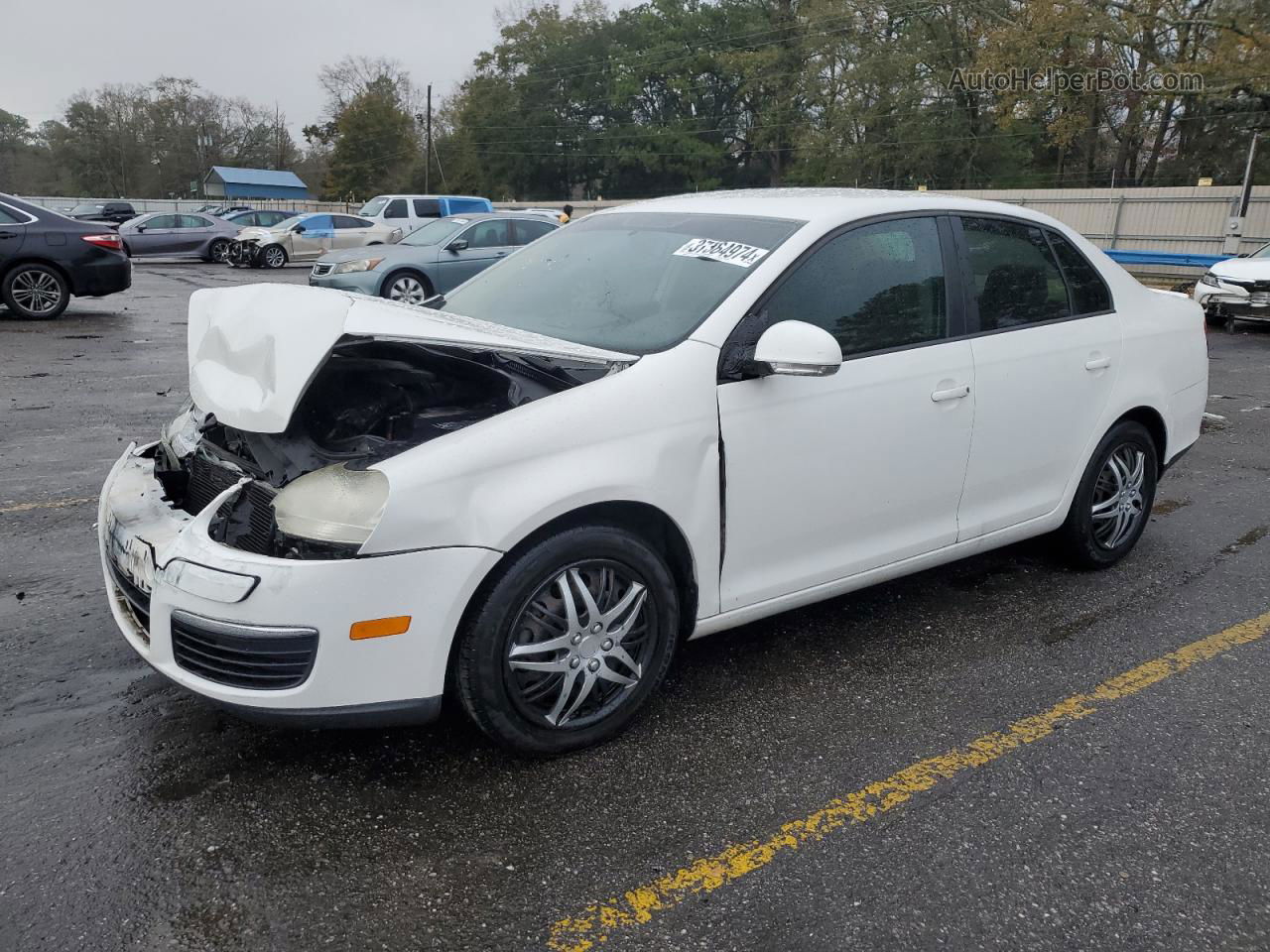 2009 Volkswagen Jetta S White vin: 3VWJM71K19M055985