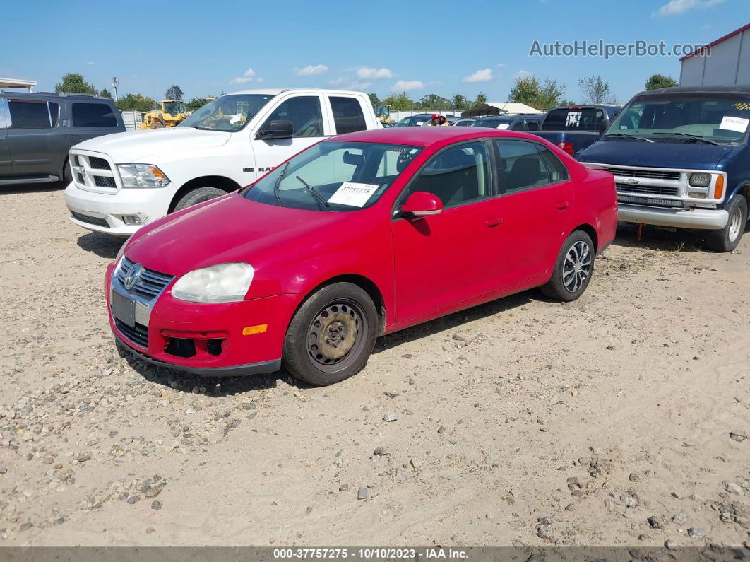 2009 Volkswagen Jetta S Red vin: 3VWJM71K19M091935