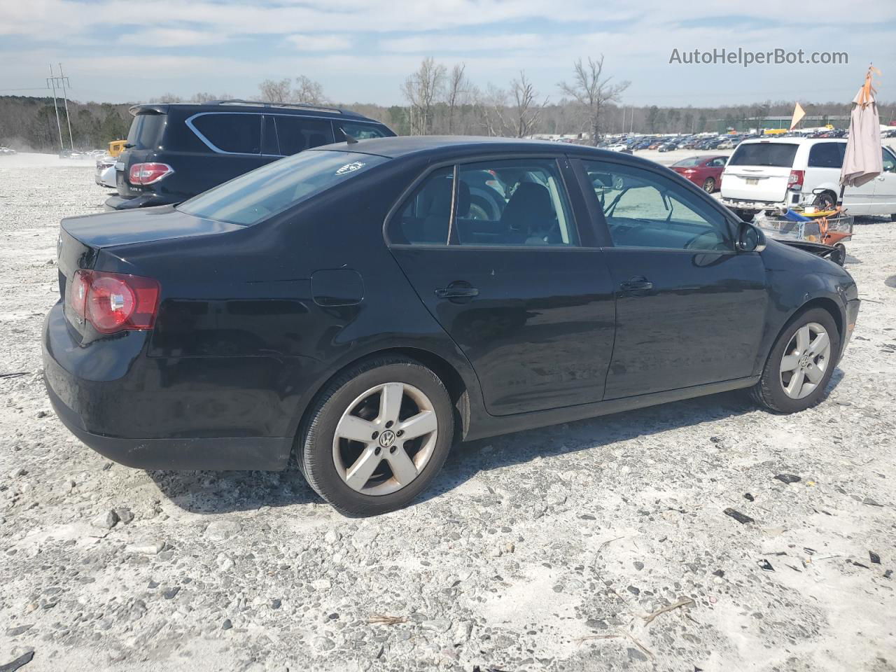 2009 Volkswagen Jetta S Black vin: 3VWJM71K29M097193