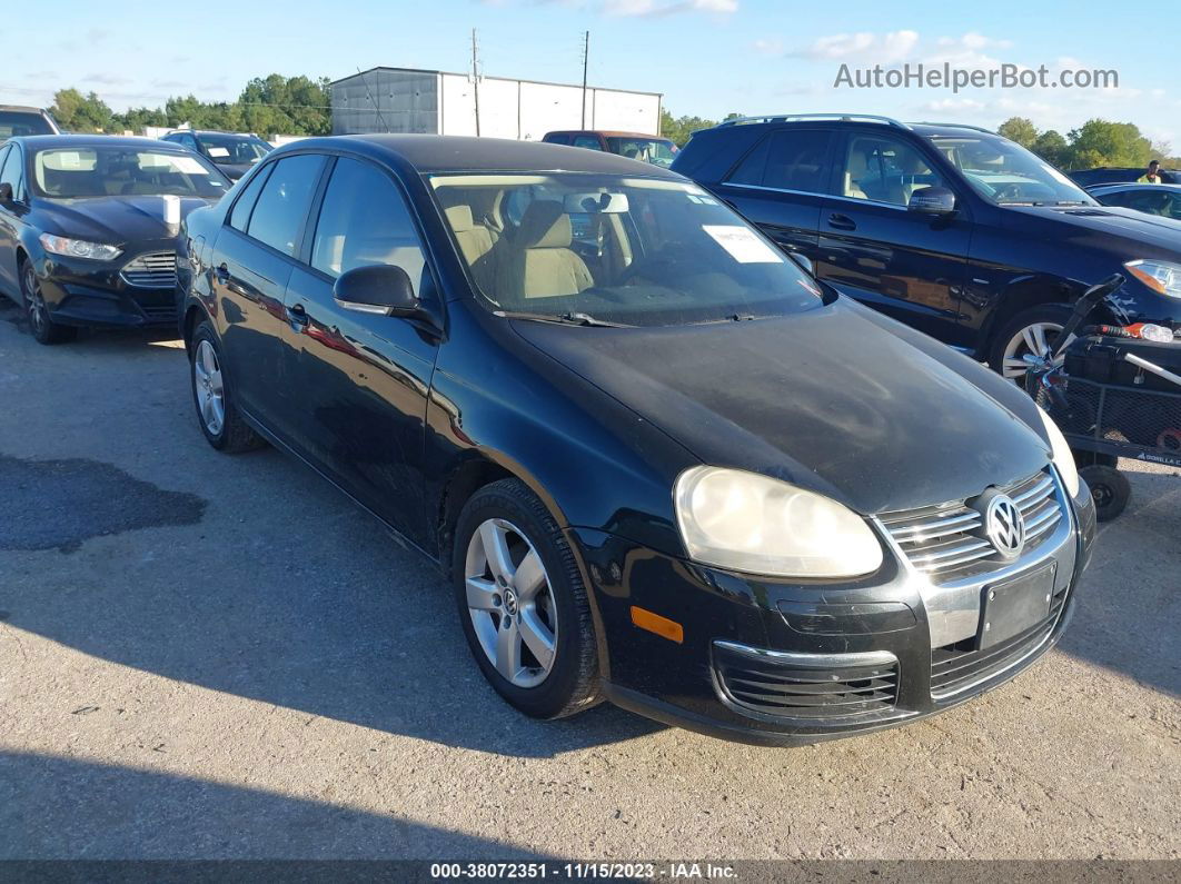 2009 Volkswagen Jetta S Black vin: 3VWJM71K29M138163