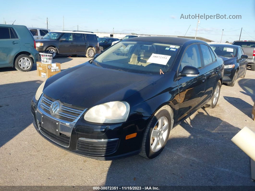 2009 Volkswagen Jetta S Black vin: 3VWJM71K29M138163