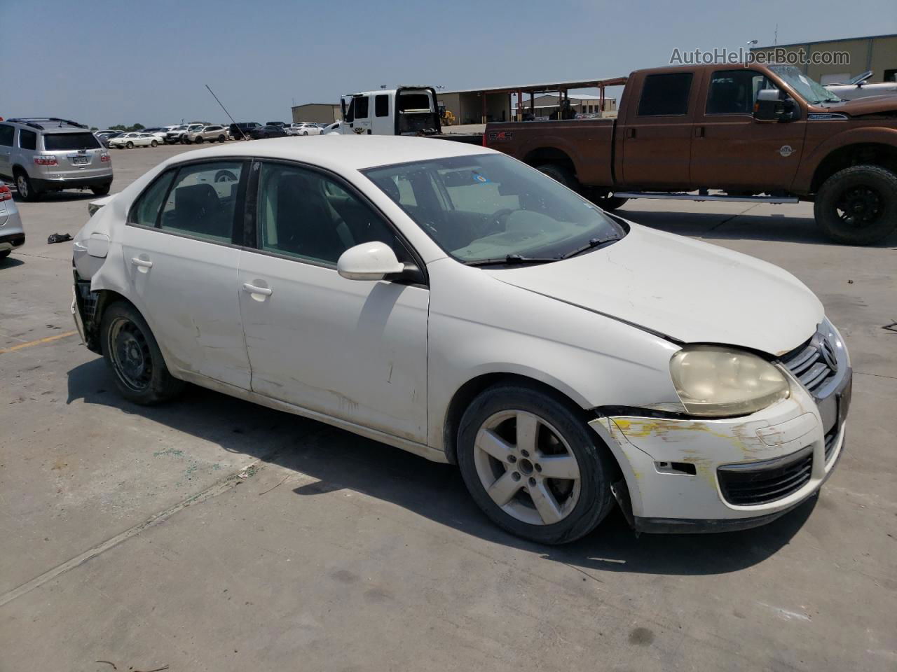 2009 Volkswagen Jetta S White vin: 3VWJM71K39M127351