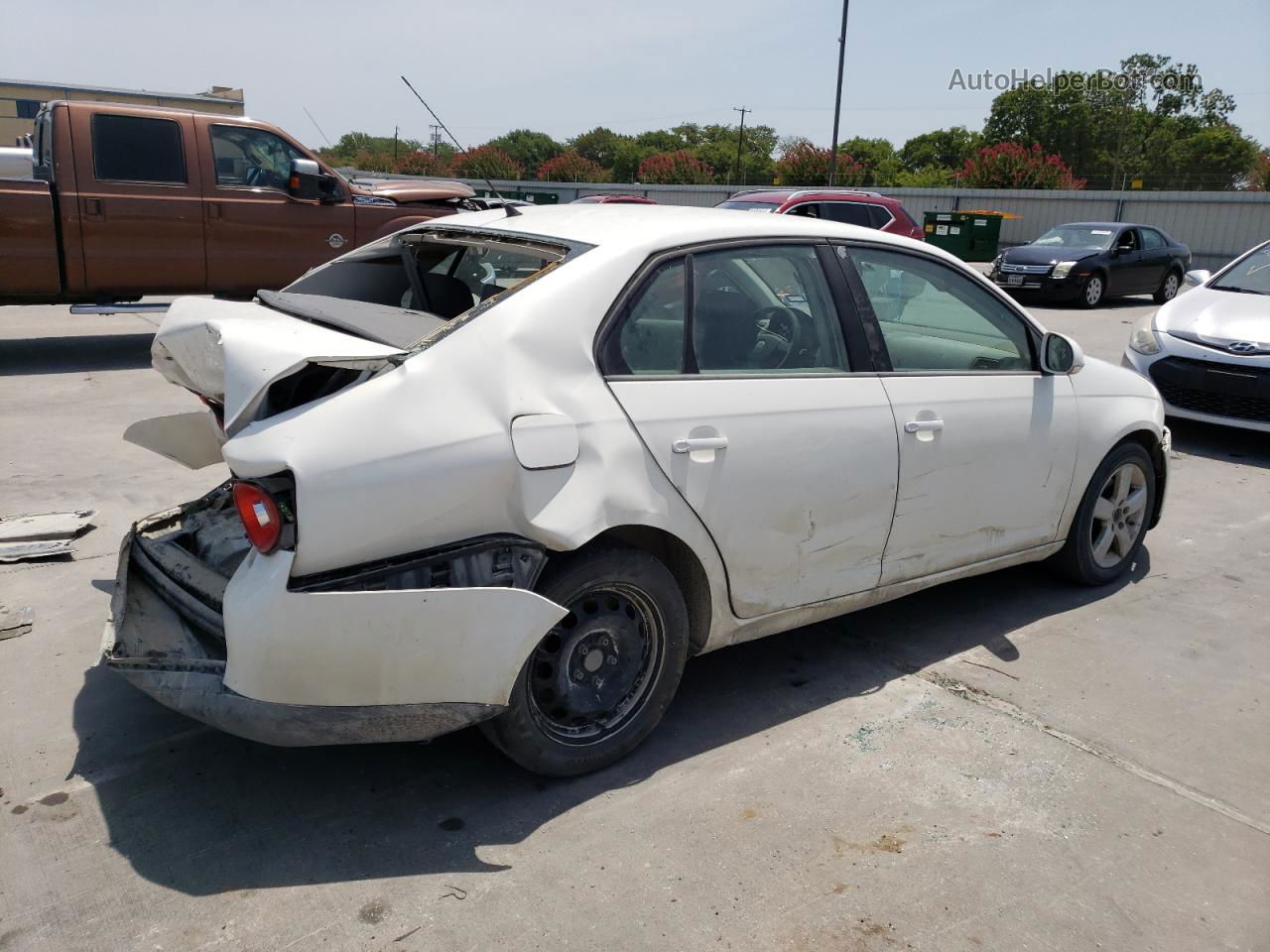 2009 Volkswagen Jetta S White vin: 3VWJM71K39M127351