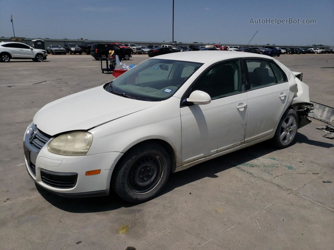 2009 Volkswagen Jetta S White vin: 3VWJM71K39M127351