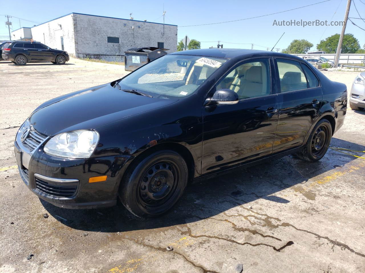 2009 Volkswagen Jetta S Black vin: 3VWJM71K39M179658