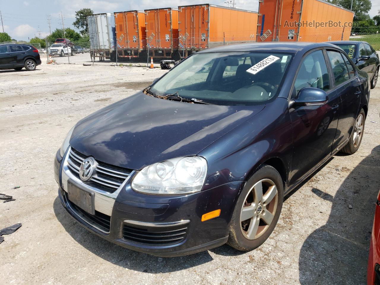 2009 Volkswagen Jetta S Blue vin: 3VWJM71K49M016162