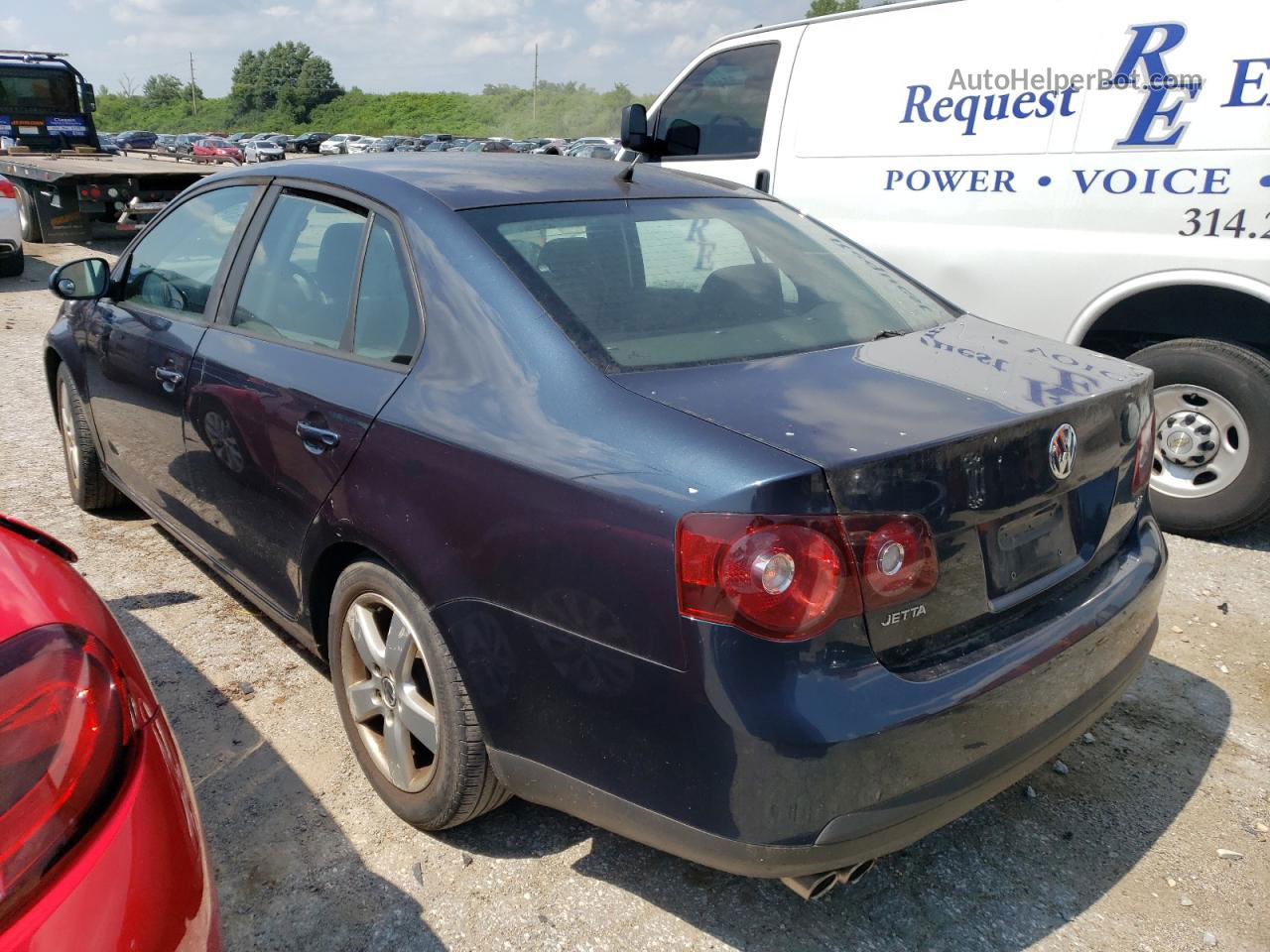 2009 Volkswagen Jetta S Blue vin: 3VWJM71K49M016162