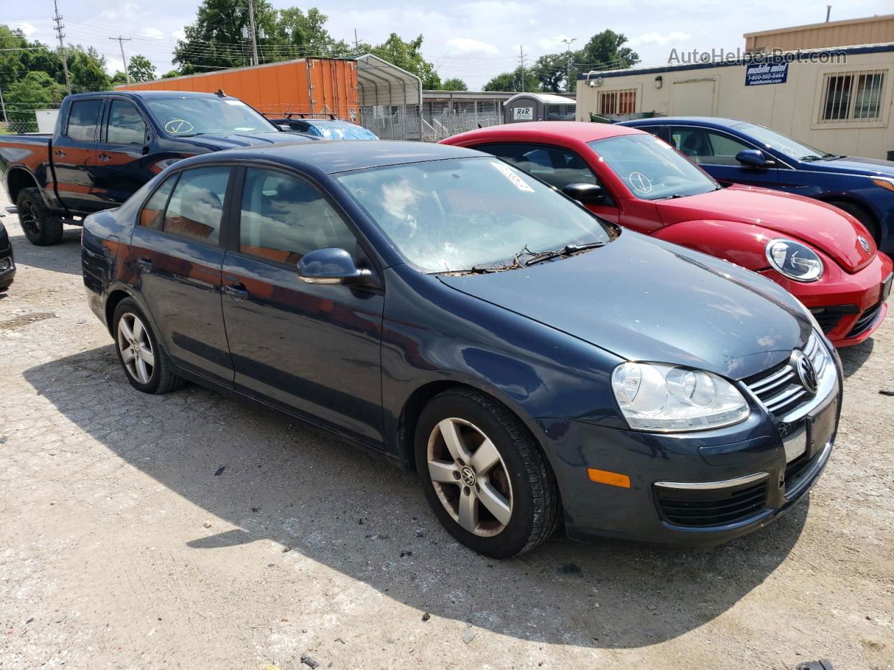 2009 Volkswagen Jetta S Blue vin: 3VWJM71K49M016162