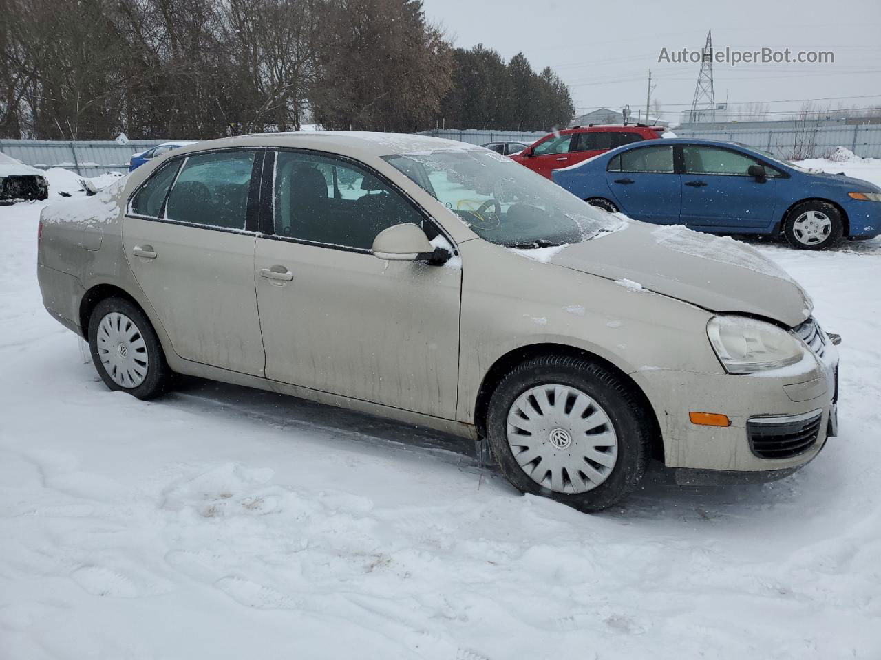 2009 Volkswagen Jetta S Бежевый vin: 3VWJM71K49M024665