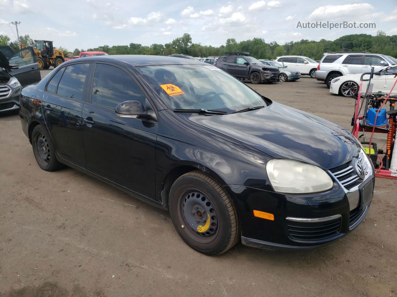 2009 Volkswagen Jetta S Black vin: 3VWJM71K49M073574