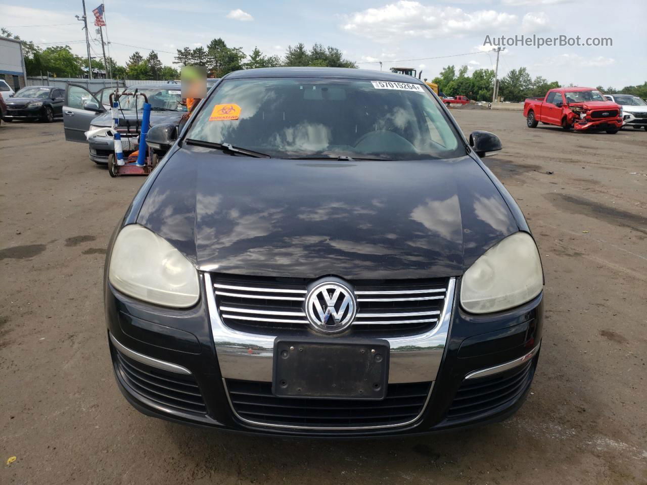 2009 Volkswagen Jetta S Black vin: 3VWJM71K49M073574