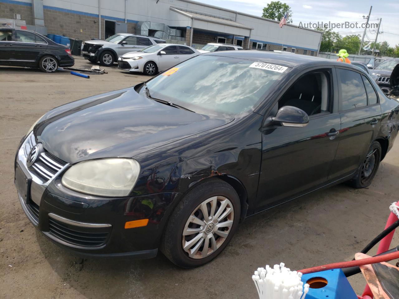 2009 Volkswagen Jetta S Black vin: 3VWJM71K49M073574