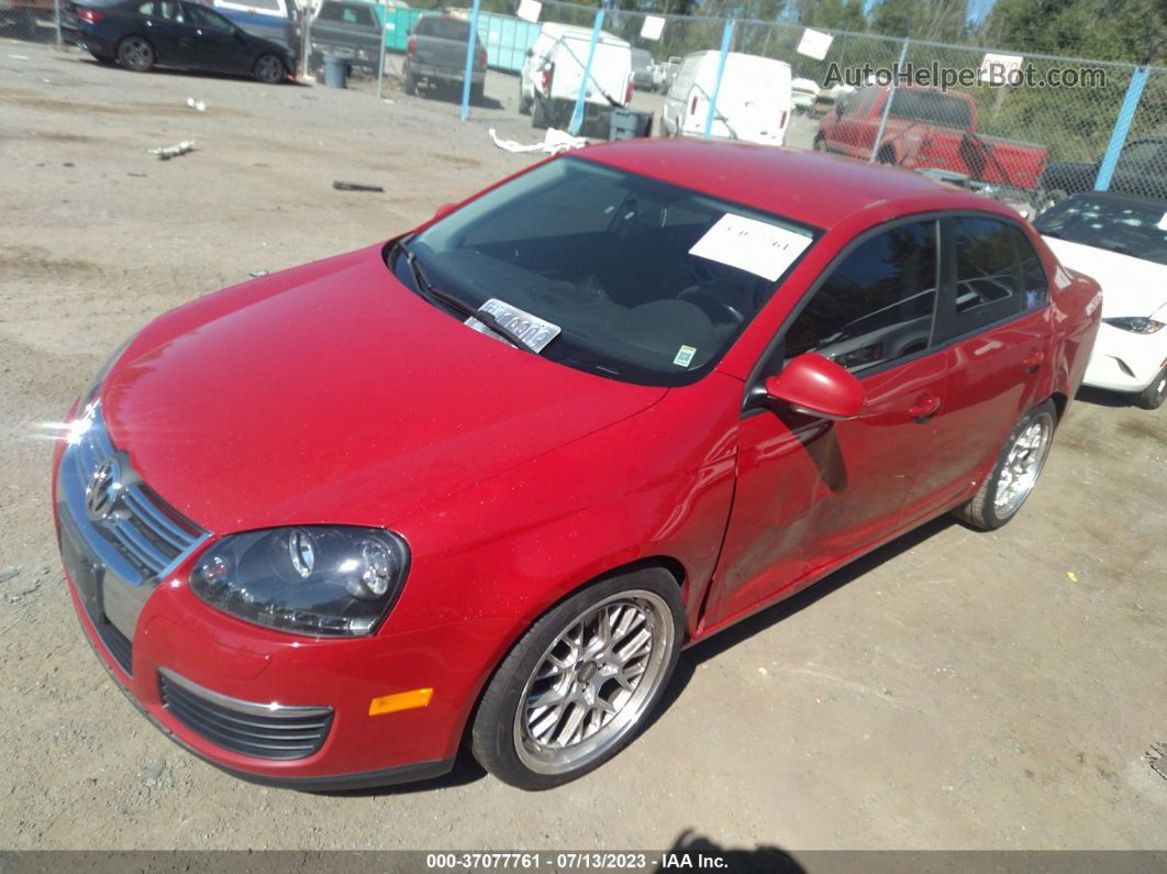 2009 Volkswagen Jetta Sedan S Красный vin: 3VWJM71K49M082937