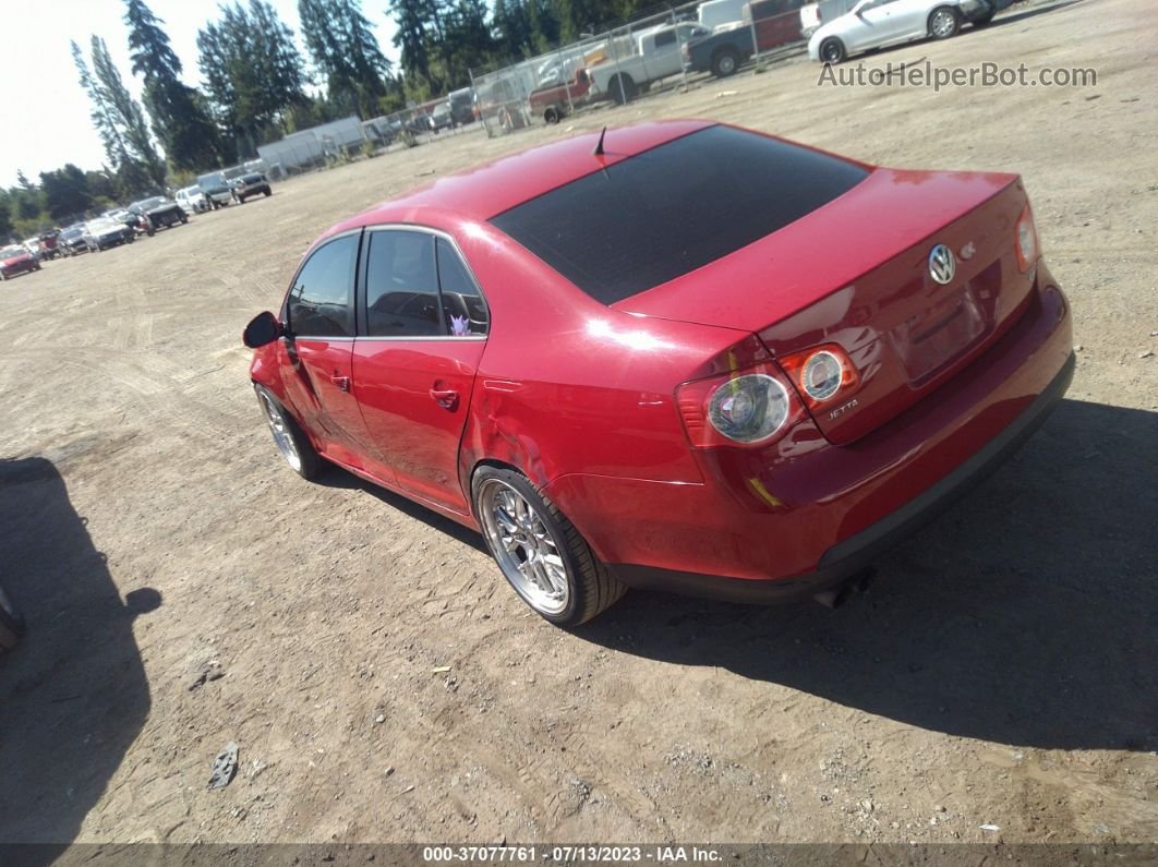 2009 Volkswagen Jetta Sedan S Красный vin: 3VWJM71K49M082937