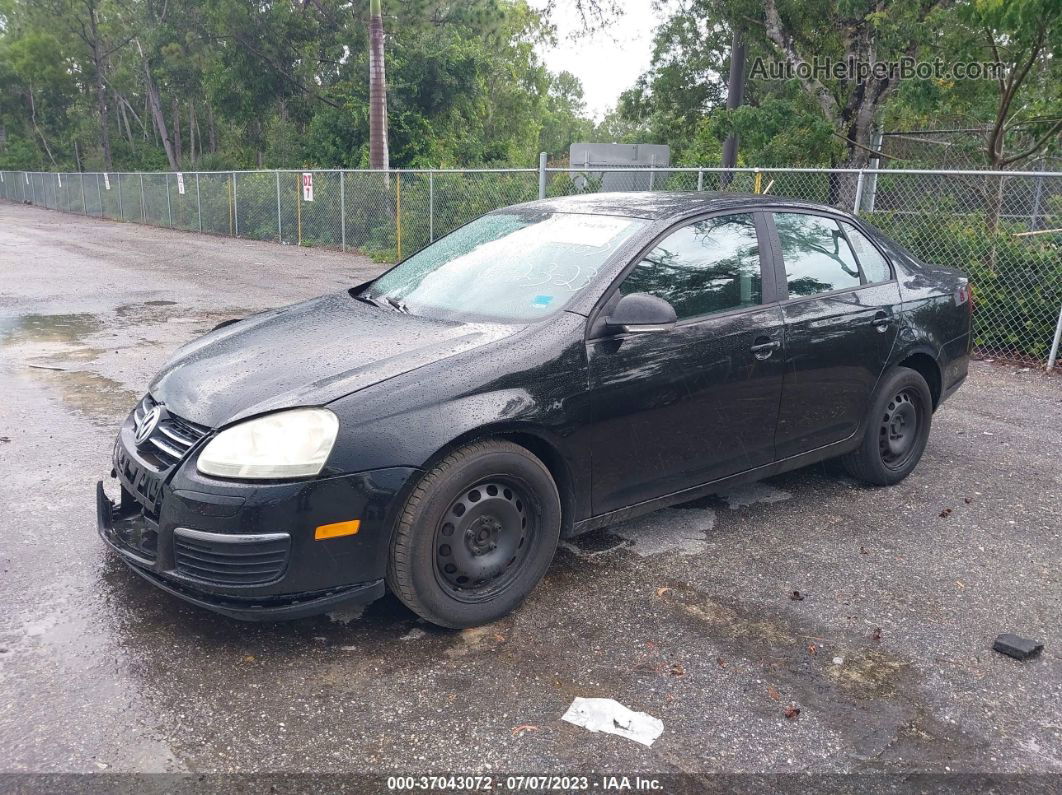 2009 Volkswagen Jetta Sedan S Black vin: 3VWJM71K59M031415