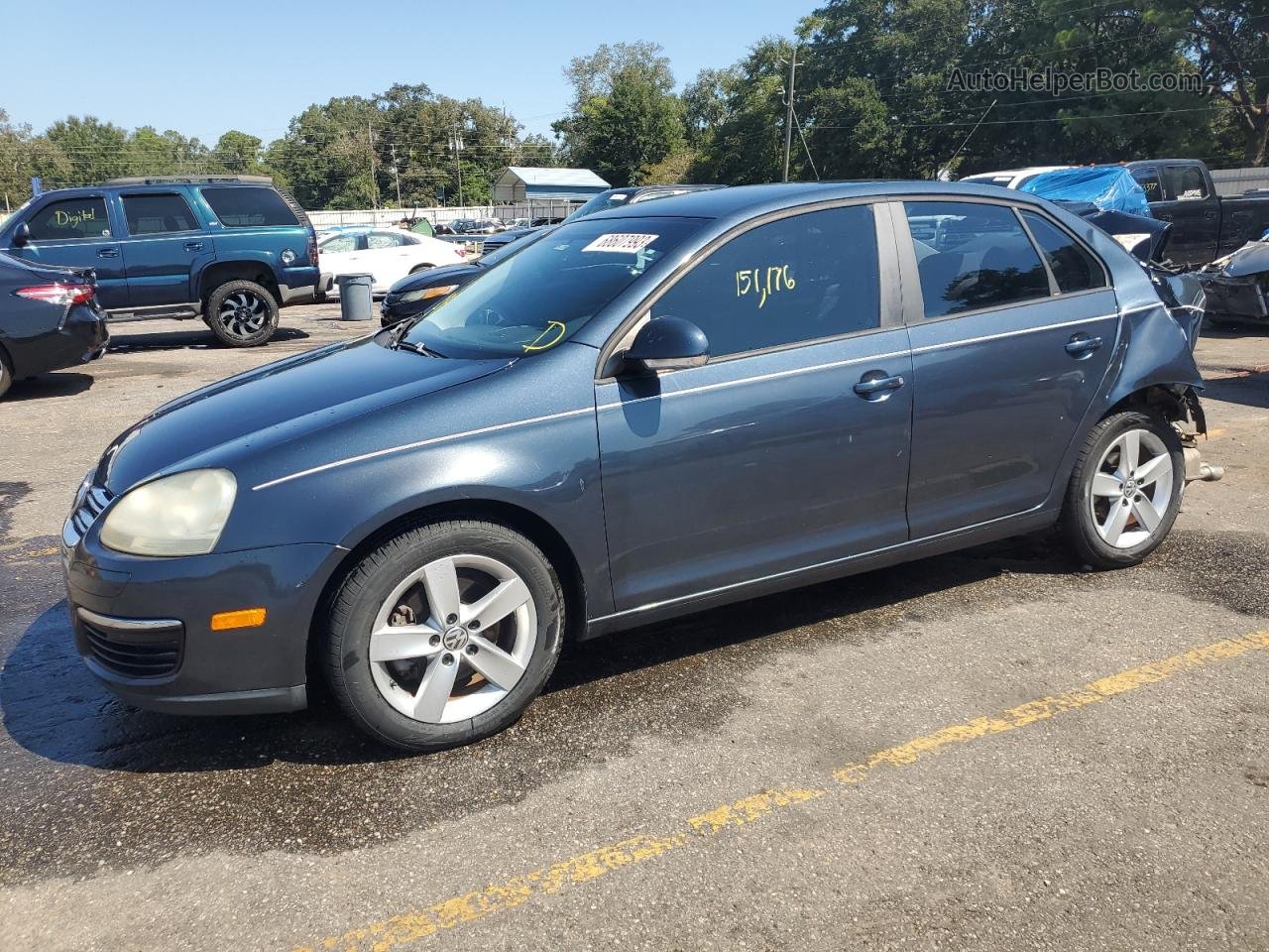 2009 Volkswagen Jetta S Синий vin: 3VWJM71K89M012356