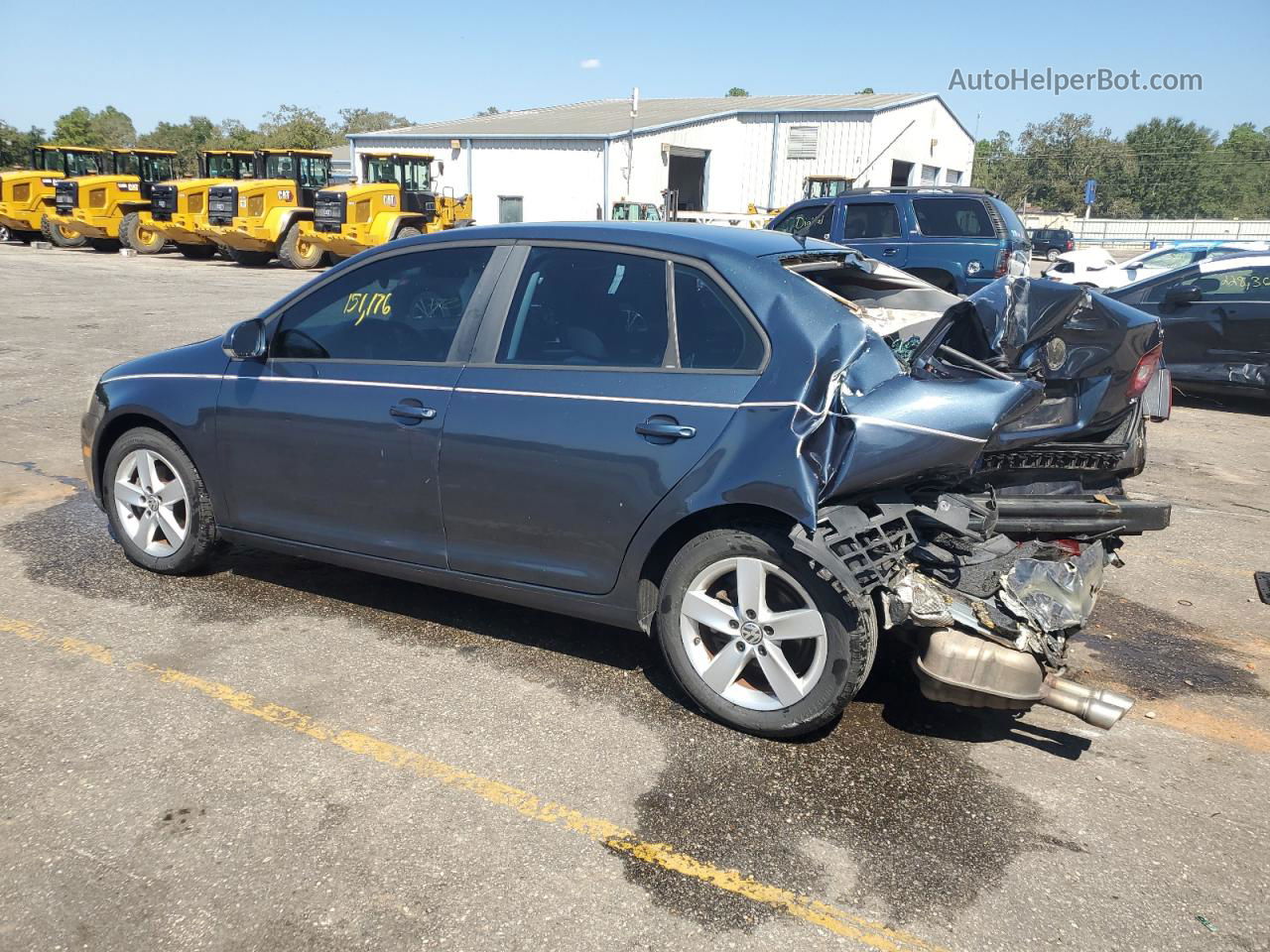 2009 Volkswagen Jetta S Синий vin: 3VWJM71K89M012356