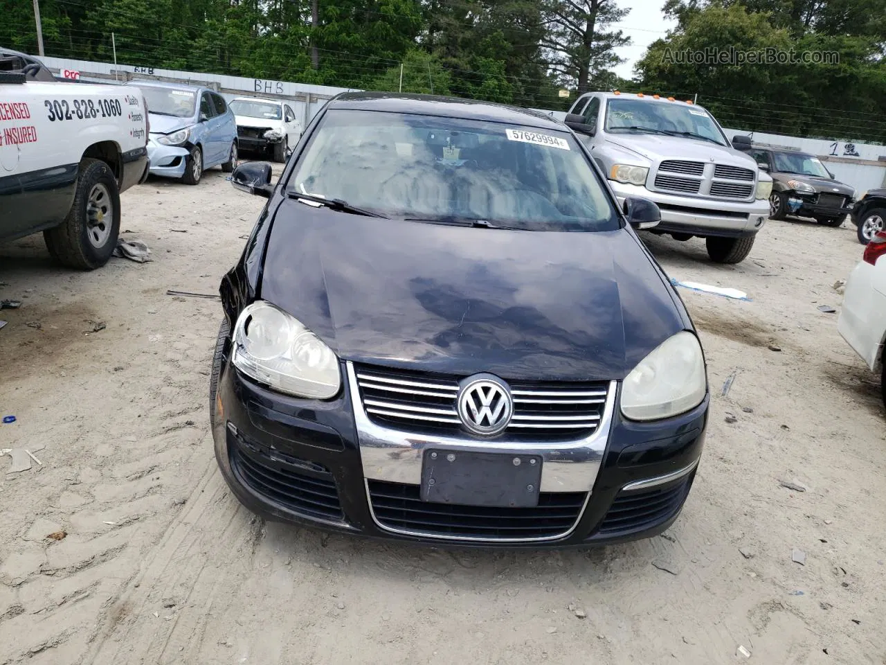 2009 Volkswagen Jetta S Black vin: 3VWJM71K89M086599