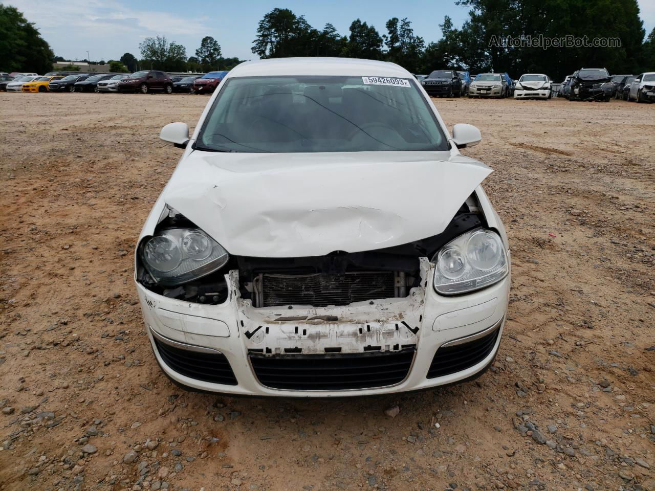 2009 Volkswagen Jetta S White vin: 3VWJM71K89M097845