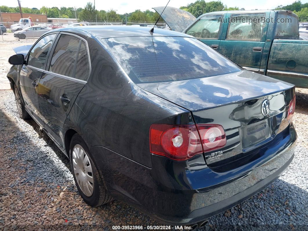 2009 Volkswagen Jetta S Black vin: 3VWJM71K89M130875