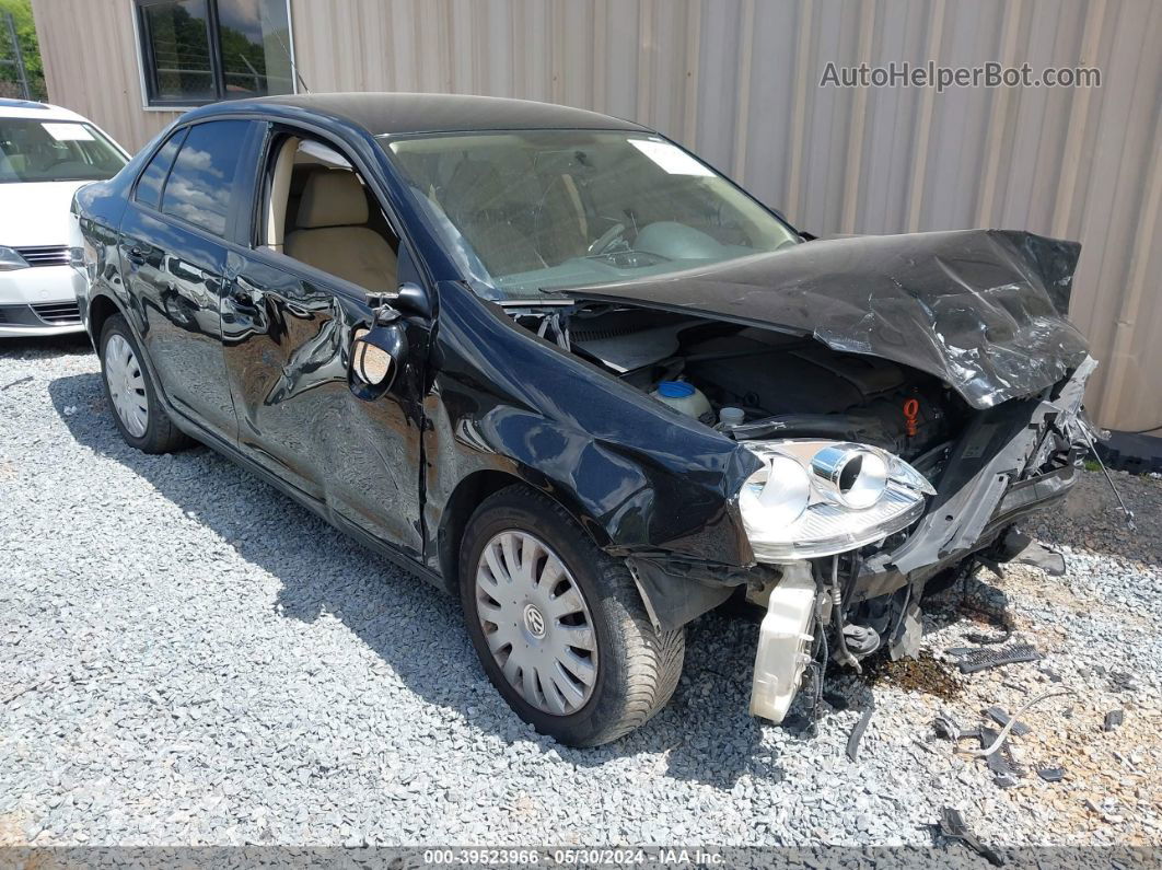 2009 Volkswagen Jetta S Black vin: 3VWJM71K89M130875