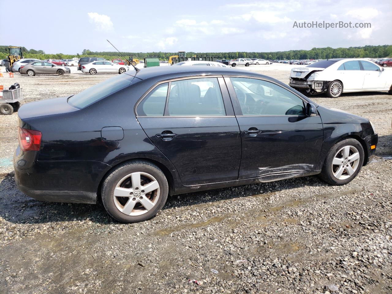 2009 Volkswagen Jetta S Black vin: 3VWJM71K99M096610