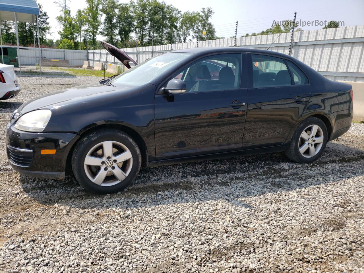 2009 Volkswagen Jetta S Black vin: 3VWJM71K99M096610