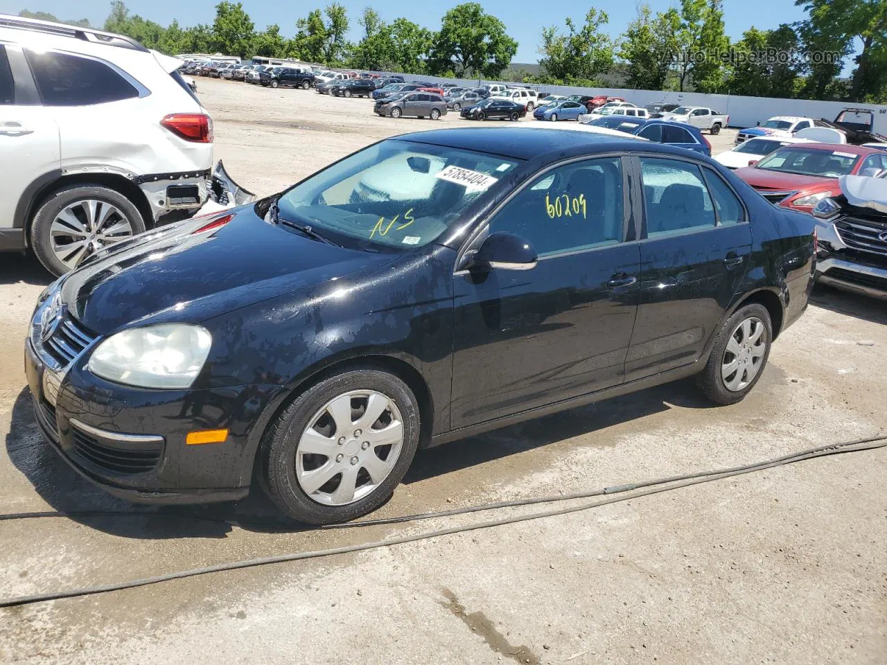 2009 Volkswagen Jetta S Black vin: 3VWJM71KX9M013833