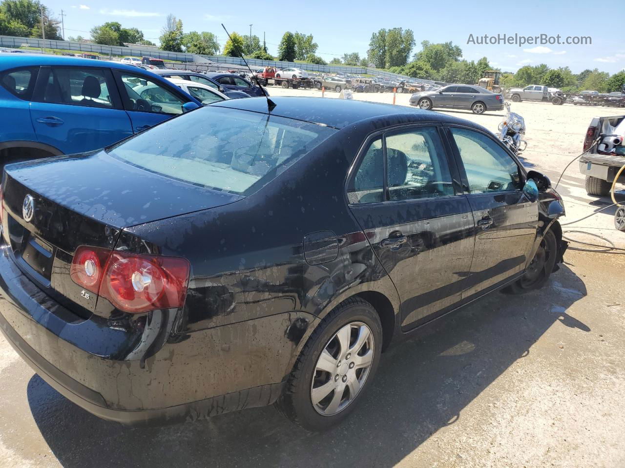 2009 Volkswagen Jetta S Black vin: 3VWJM71KX9M013833