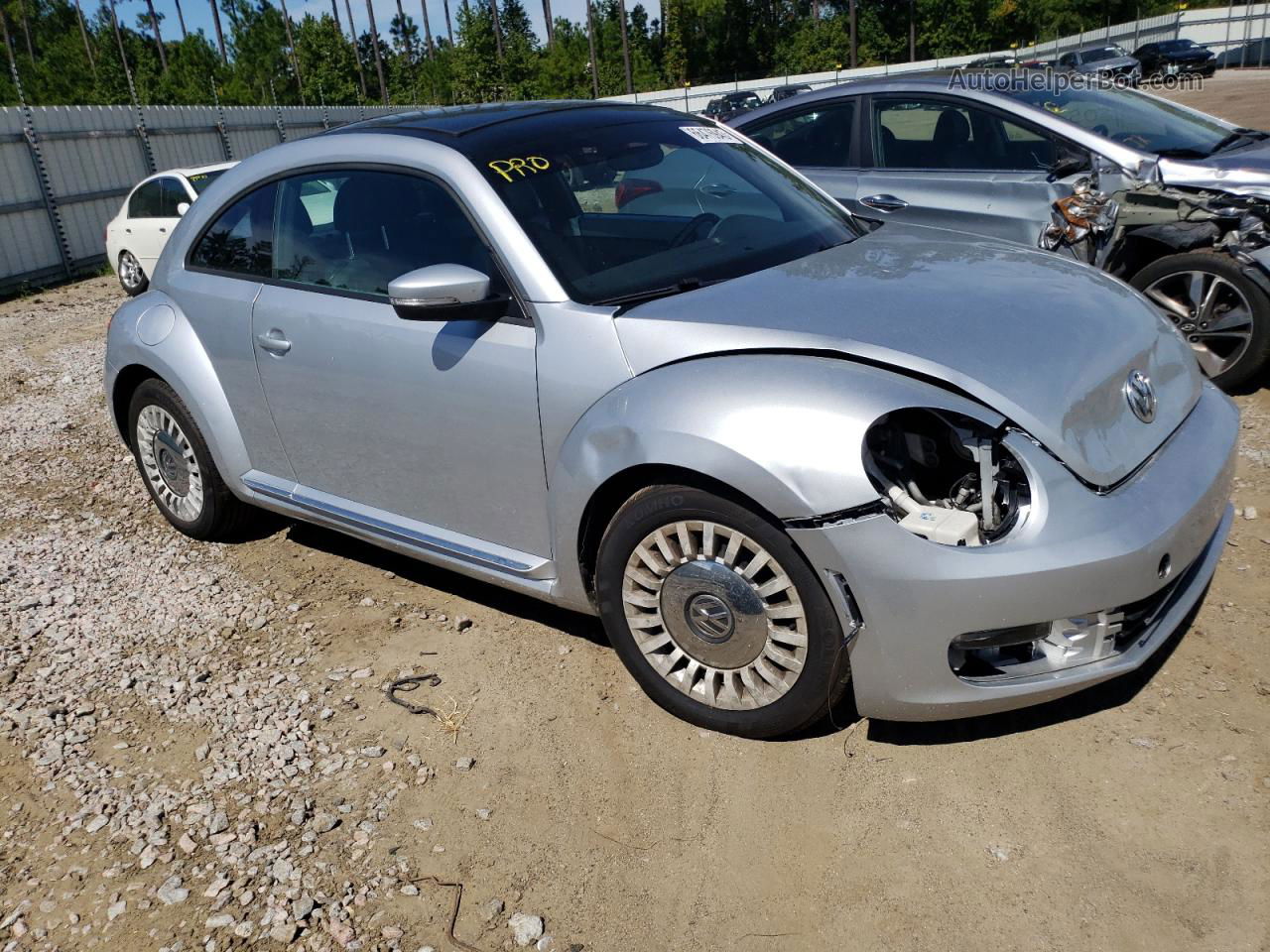 2014 Volkswagen Beetle  Silver vin: 3VWJP7AT2EM628189