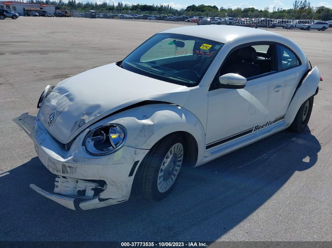 2014 Volkswagen Beetle Coupe 2.5l White vin: 3VWJP7AT3EM609134