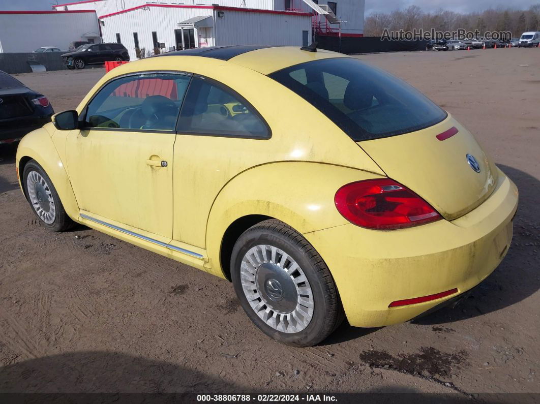 2014 Volkswagen Beetle 2.5l Yellow vin: 3VWJP7AT3EM631473